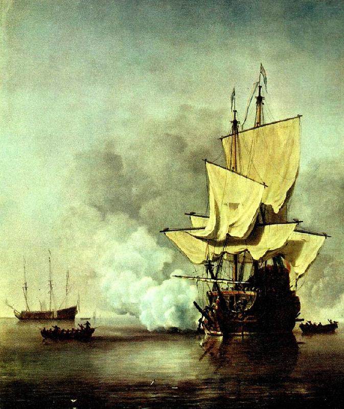VELDE, Willem van de, the Younger kanonskottet china oil painting image